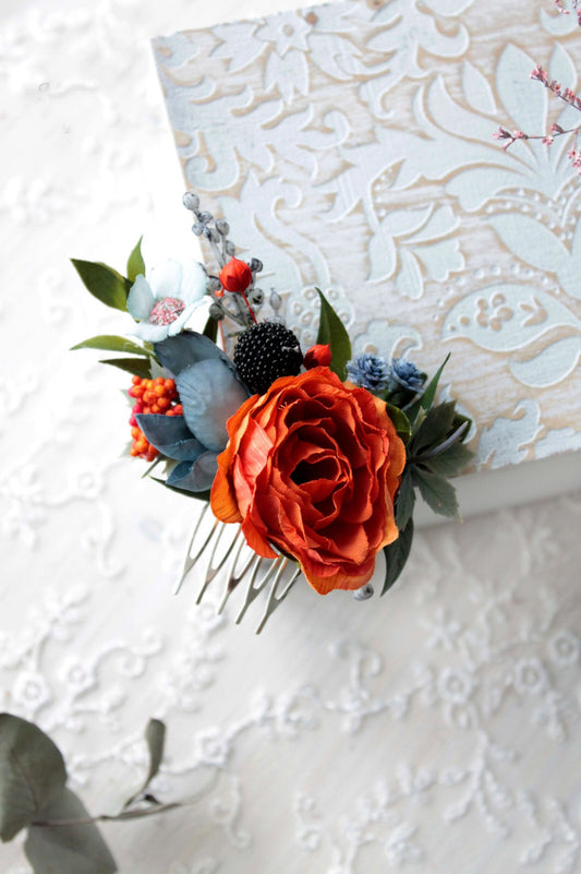 wedding flower comb, bridal flower comb, blush flower comb, boho flower comb, bridal flower comb, rustic wedding comb, bridesmaid comb, bride hair comb, holiday hair comb, burgundy floral comb, girl hair comb, nude flower comb, pastel flower comb, pink hair comb, greenery hair piece, mini hair comb, flower hair comb, orange flower comb, pink flower comb, gray flower comb, light pink comb, ivory hair piece, vintage bridal comb, outdoor wedding, floral comb bride
