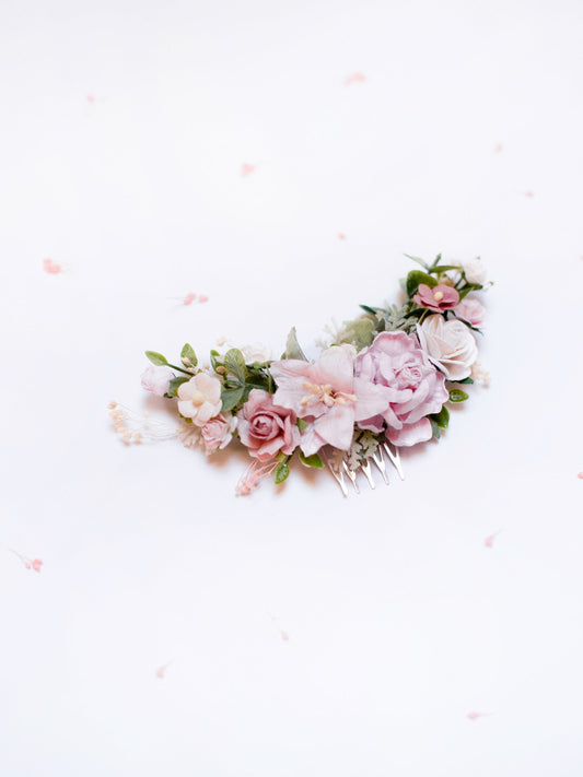 wedding flower comb, bridal flower comb, blush flower comb, boho flower comb, bridal flower comb, rustic wedding comb, bridesmaid comb, bride hair comb, holiday hair comb, burgundy floral comb, girl hair comb, nude flower comb, pastel flower comb, pink hair comb, greenery hair piece, mini hair comb, flower hair comb, orange flower comb, pink flower comb, gray flower comb, light pink comb, ivory hair piece, vintage bridal comb, outdoor wedding, floral comb bride