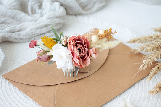 wedding flower comb, bridal flower comb, blush flower comb, boho flower comb, bridal flower comb, rustic wedding comb, bridesmaid comb, bride hair comb, holiday hair comb, burgundy floral comb, girl hair comb, nude flower comb, pastel flower comb, pink hair comb, greenery hair piece, mini hair comb, flower hair comb, orange flower comb, pink flower comb, gray flower comb, light pink comb, ivory hair piece, vintage bridal comb, outdoor wedding, floral comb bride