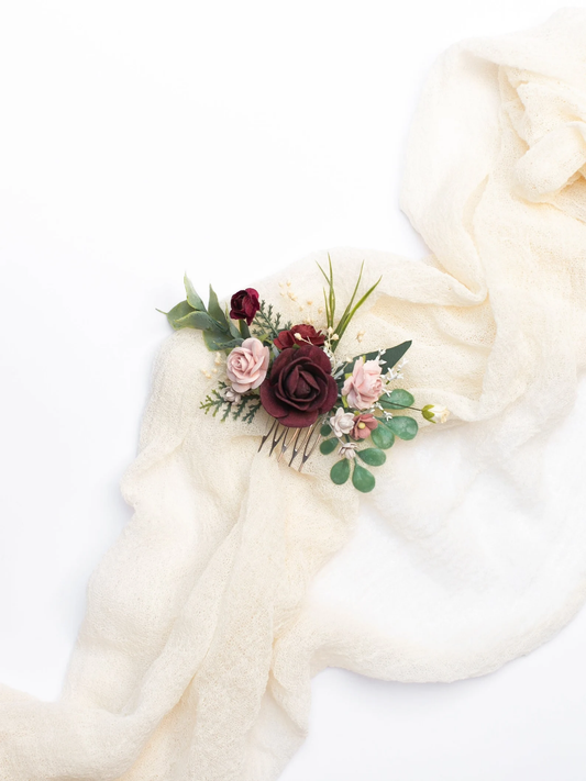 wedding flower comb, bridal flower comb, blush flower comb, boho flower comb, bridal flower comb, rustic wedding comb, bridesmaid comb, bride hair comb, holiday hair comb, burgundy floral comb, girl hair comb, nude flower comb, pastel flower comb, pink hair comb, greenery hair piece, mini hair comb, flower hair comb, orange flower comb, pink flower comb, gray flower comb, light pink comb, ivory hair piece, vintage bridal comb, outdoor wedding, floral comb bride