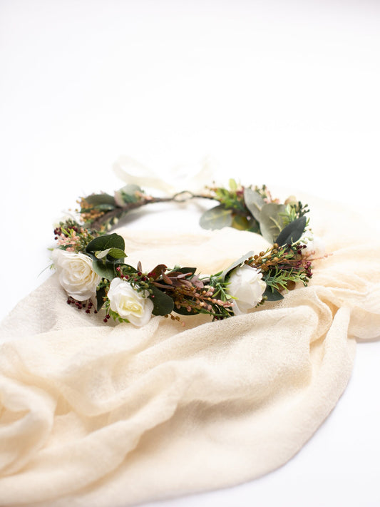 toddler floral crown, bridal flower crown, flower girl crown, flower crown, woodland crown, bridal floral crown, boho flower crown, eucalyptus crown, flower girl headband, baby flower crown, burgundy crown, pink flower crown, boho floral crown, fall flower crown, rustic flower crown, spring flower crown