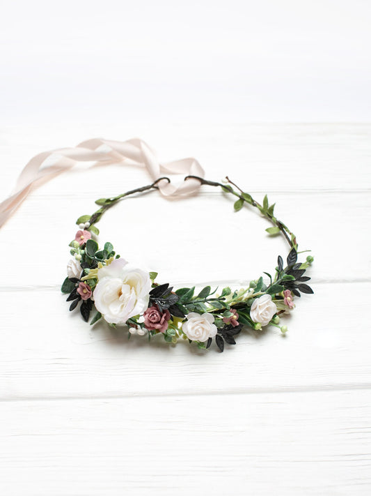 toddler flower crown, bridal flower crown, flower girl crown, flower crown, toddler flower crown, woodland crown, bridal floral crown, boho flower crown, eucalyptus crown, flower girl headband, baby flower crown, toddler crown, burgundy crown, pink flower crown, boho floral crown, fall flower crown, rustic flower crown, spring flower crown